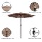 Villacera 9-Foot Outdoor Patio Umbrella with Base, Brown 83-OUT5441B - alternate 5